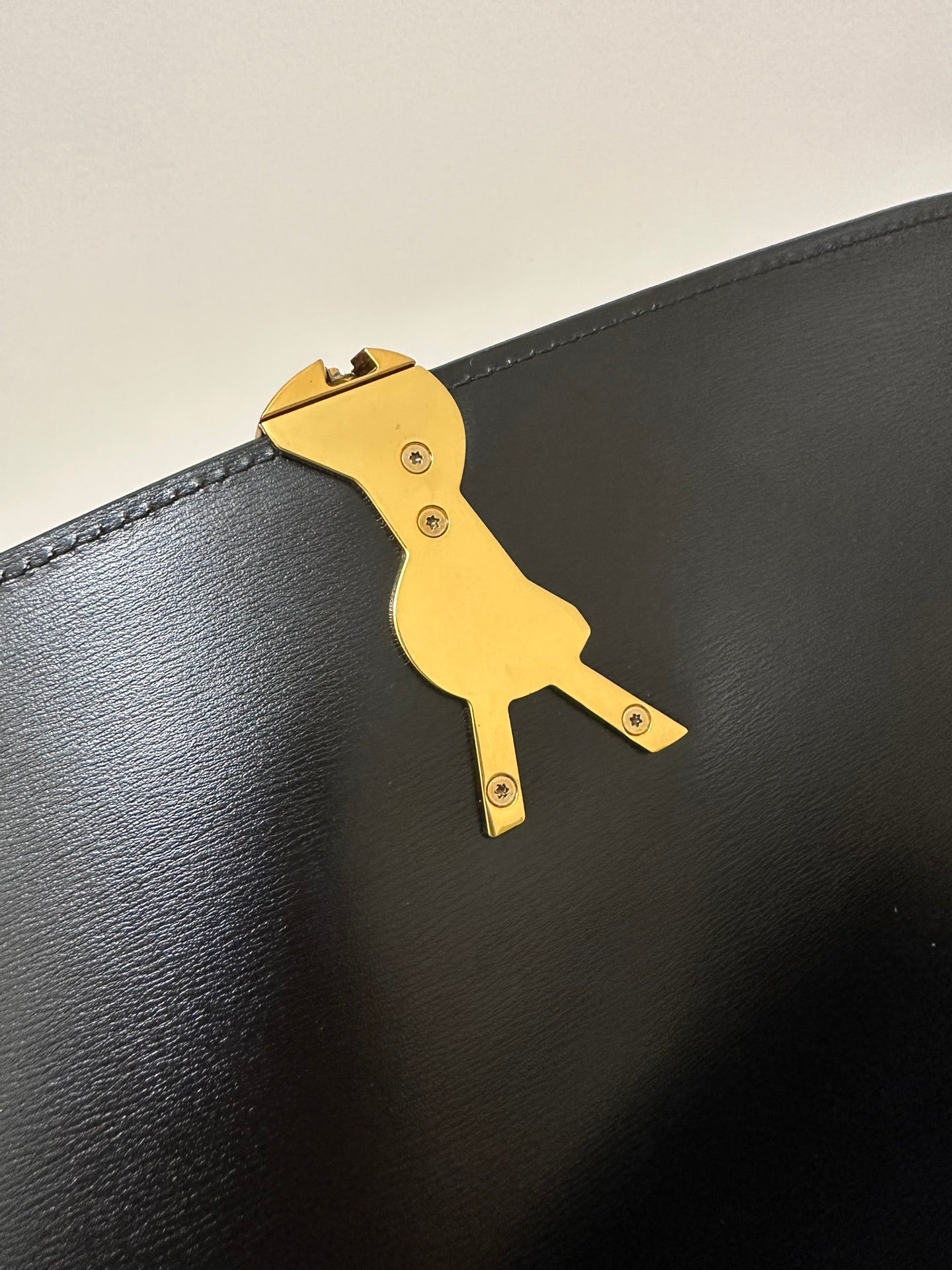 YSL Solferino Small Satchel Bag Black mix Beige Gold Calfskin 339470 mysite