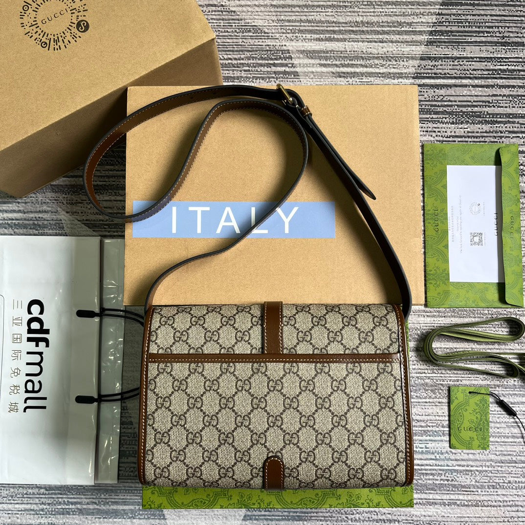 MESSENGER BAG 25 IN BEIGE CANVAS ANG BROWN CALFSKIN mysite