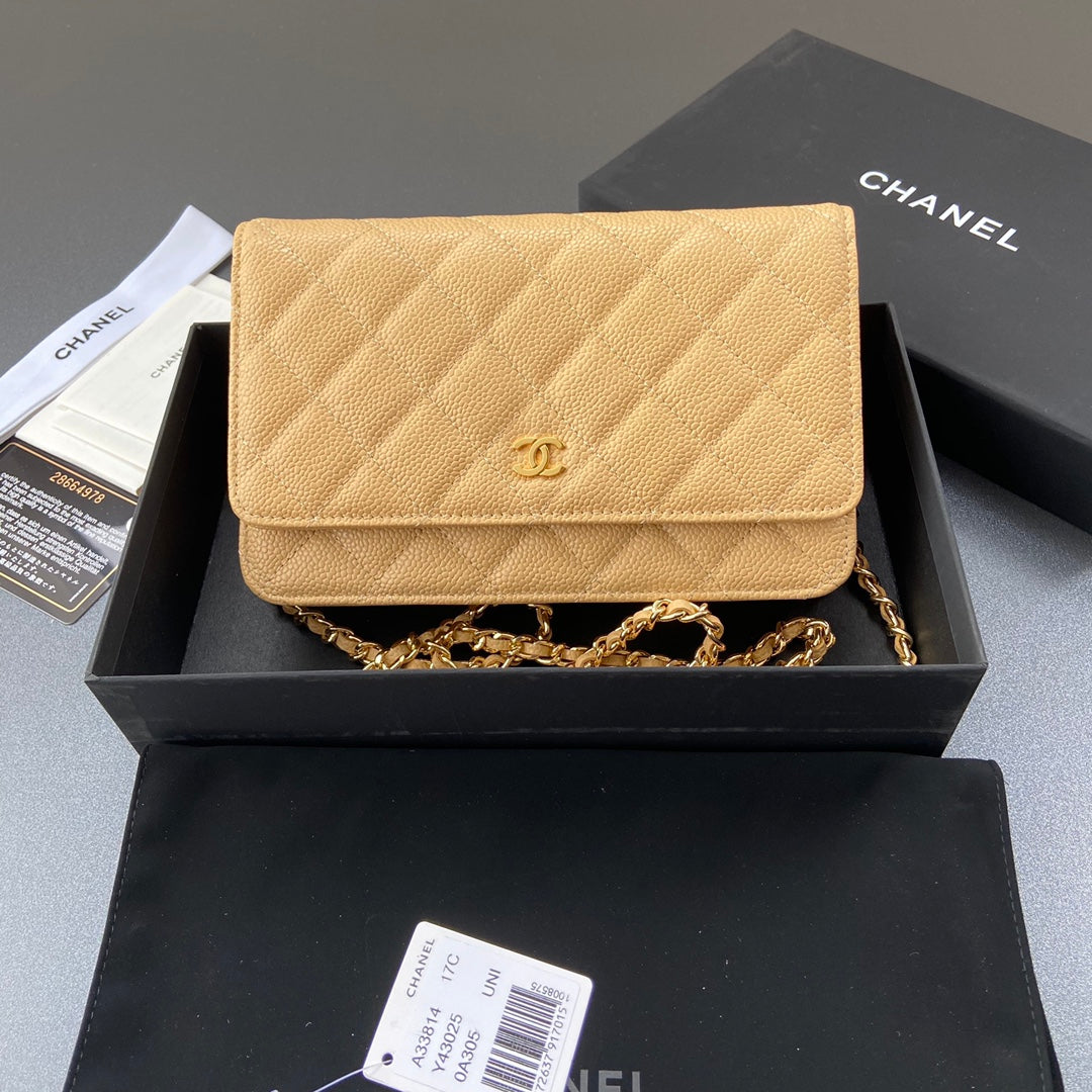 CC Woc 20cm Yellow Grained Calfskin Gold Hardware mysite