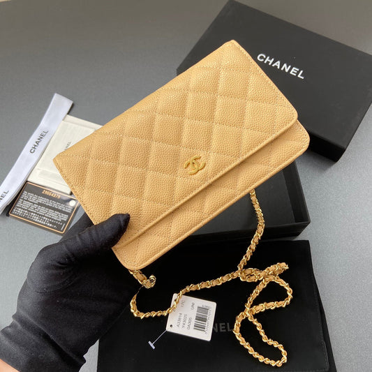 CC Woc 20cm Yellow Grained Calfskin Gold Hardware mysite