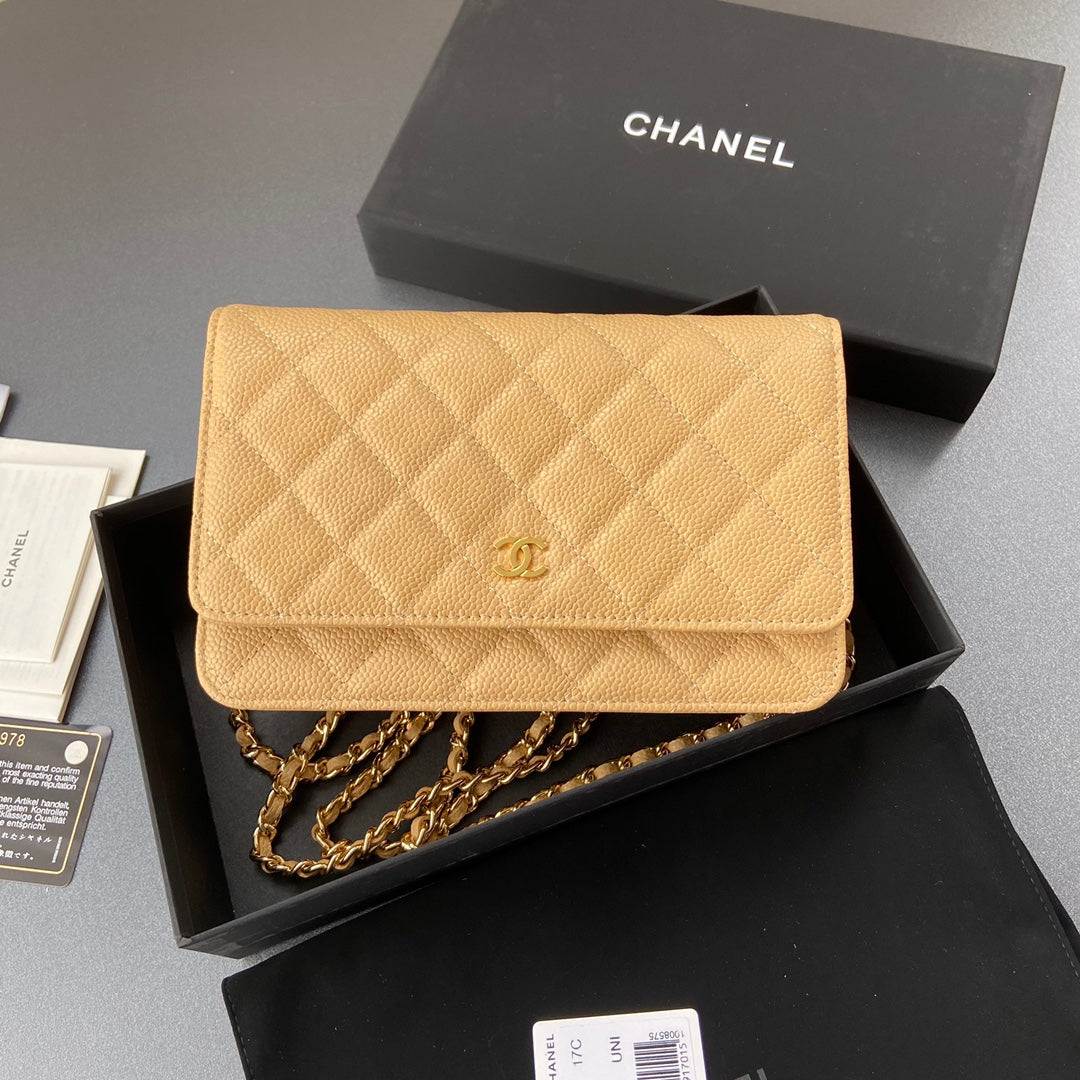 CC Woc 20cm Yellow Grained Calfskin Gold Hardware mysite