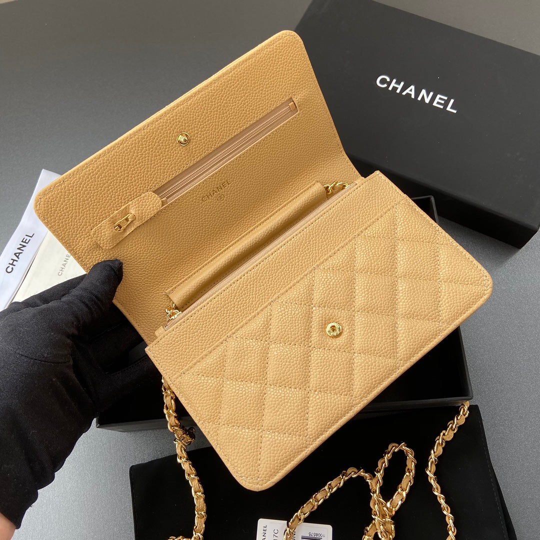 CC Woc 20cm Yellow Grained Calfskin Gold Hardware mysite