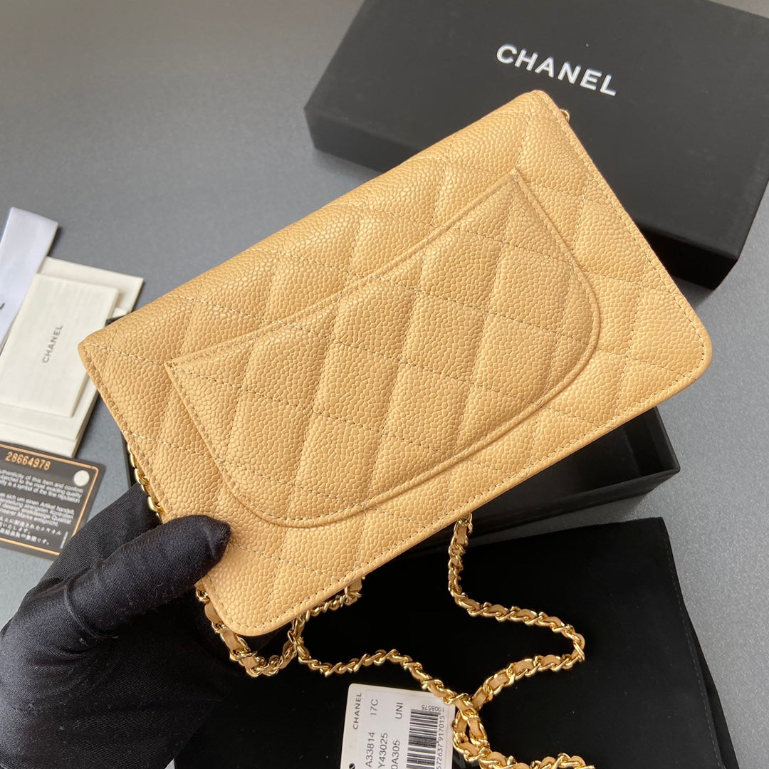 CC Woc 20cm Yellow Grained Calfskin Gold Hardware mysite