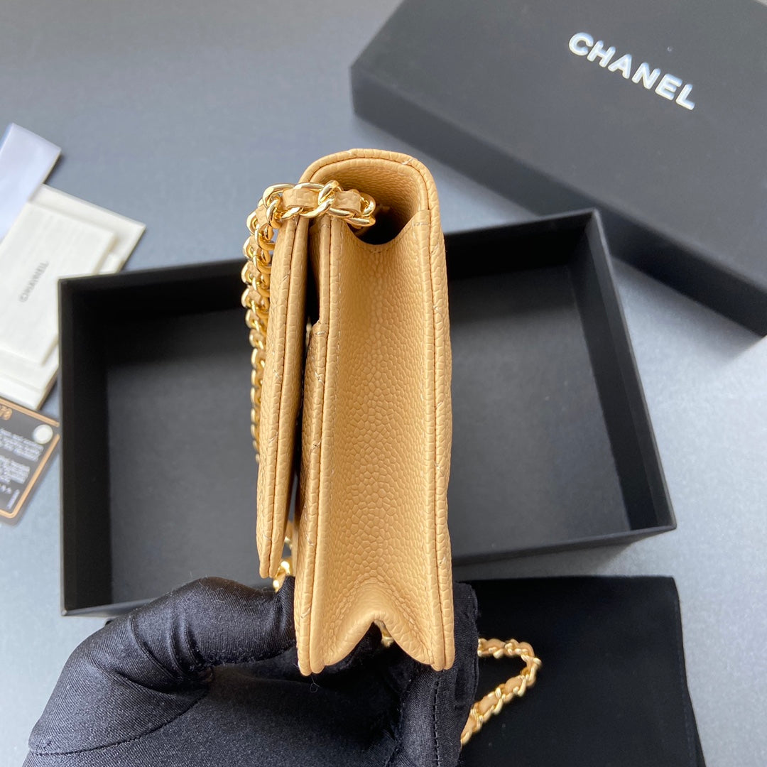 CC Woc 20cm Yellow Grained Calfskin Gold Hardware mysite