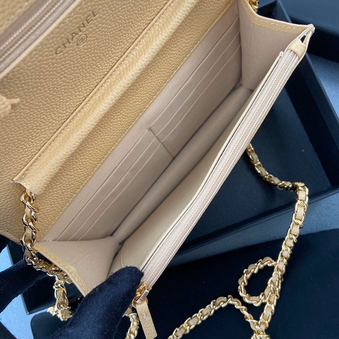 CC Woc 20cm Yellow Grained Calfskin Gold Hardware mysite