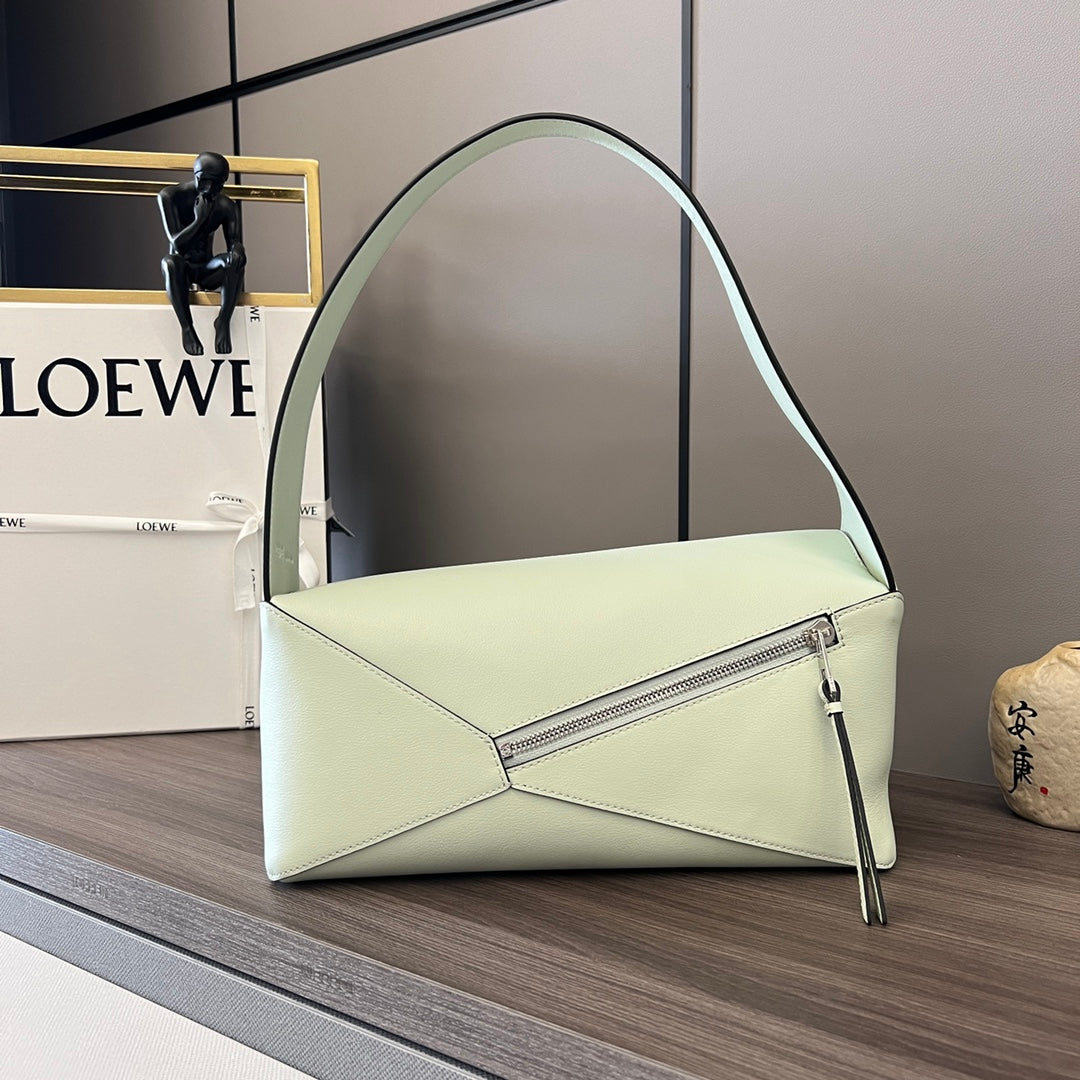 Loew Puzzle 28.7cm Hobo Bag Light Green Smooth Calfskin mysite