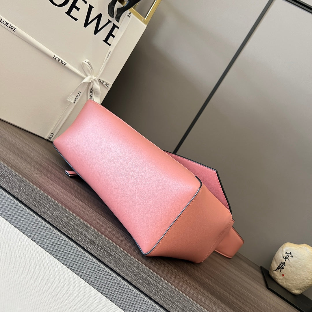 Loew Puzzle 28.7cm Hobo Bag Pink Smooth Calfskin mysite