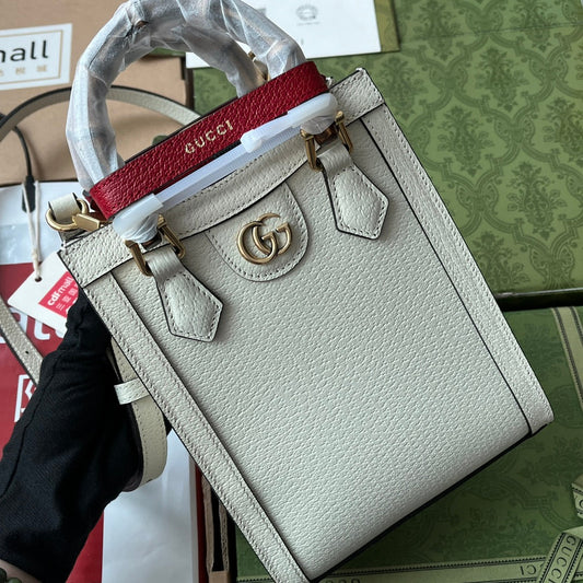 Gucci Diana Bamboo Mini Tote Bag Off-white Lambskin 240106 mysite