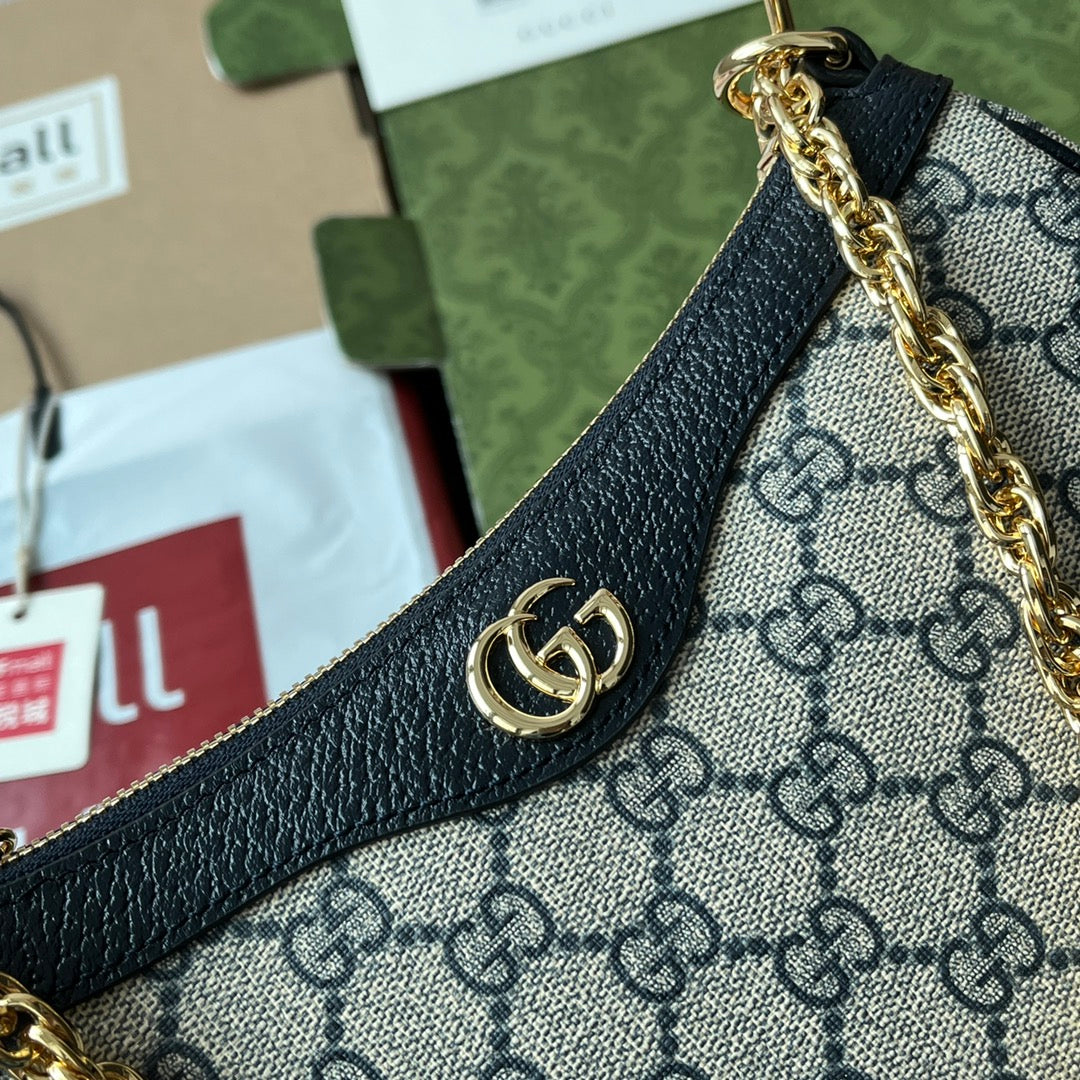 Gucci Ophidia Bag Blue Beige Leather Canvas 239801 mysite