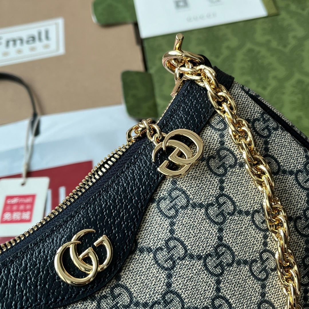 Gucci Ophidia Bag Blue Beige Leather Canvas 239801 mysite