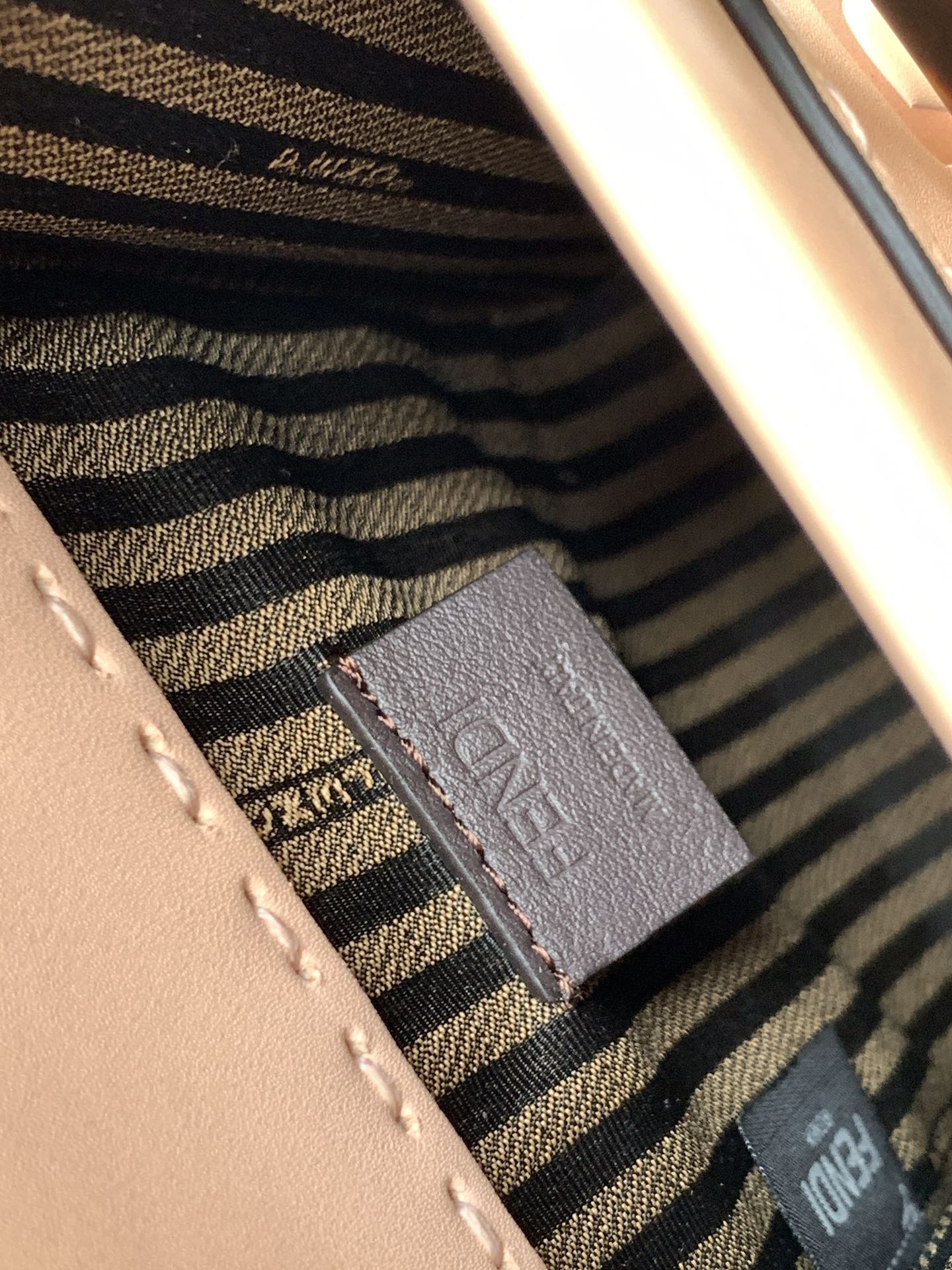 Fend Mini Sunshine Shopper Bag 18 Peach Leather mysite