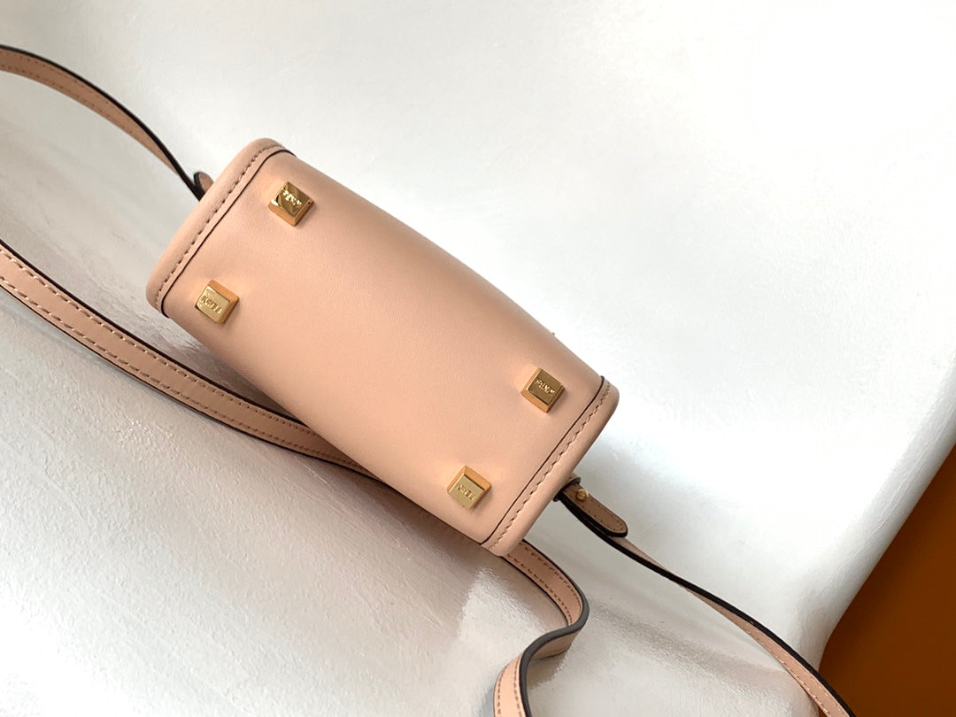 Fend Mini Sunshine Shopper Bag 18 Peach Leather mysite