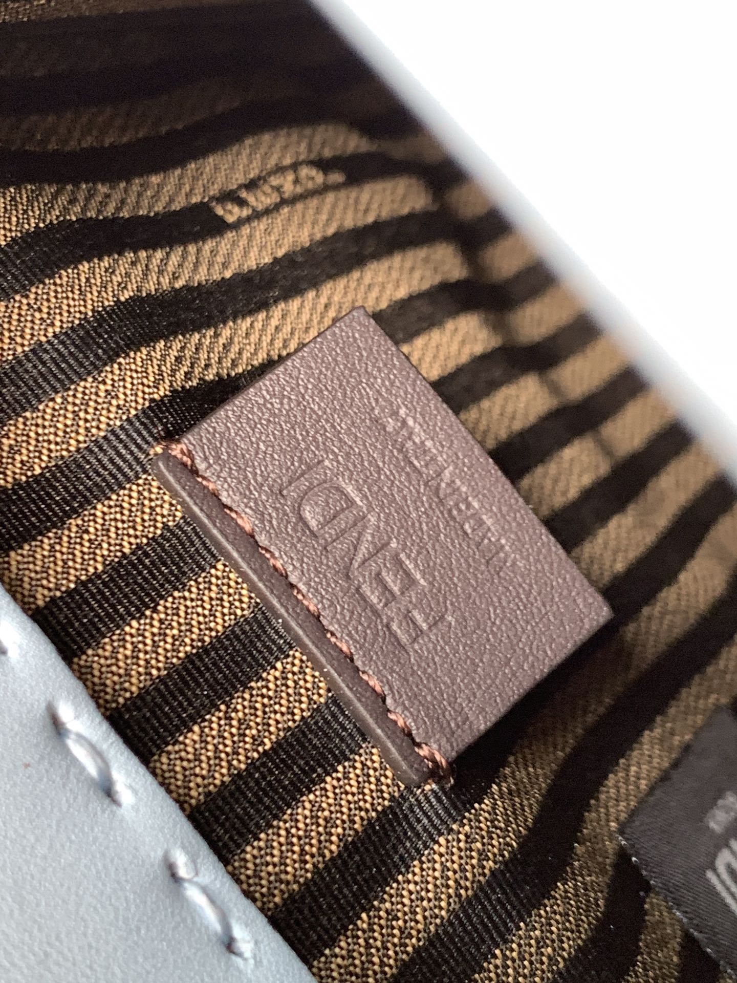 Fend Mini Sunshine Shopper Bag 18 Blue Leather mysite