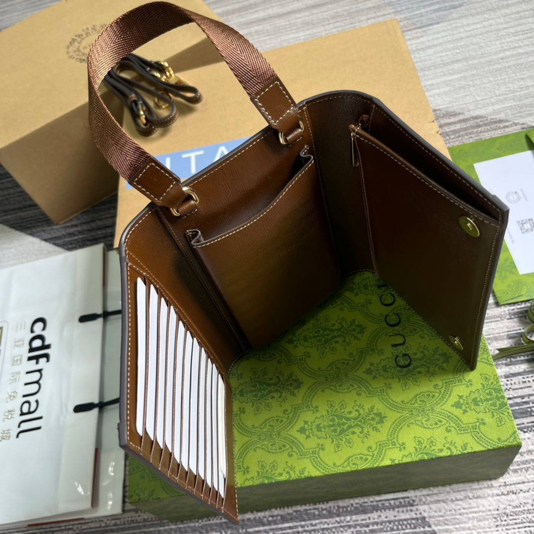 GG CLASP CLUTCH 20 IN BEIGE CANVAS AND BROWN CALFSKIN mysite