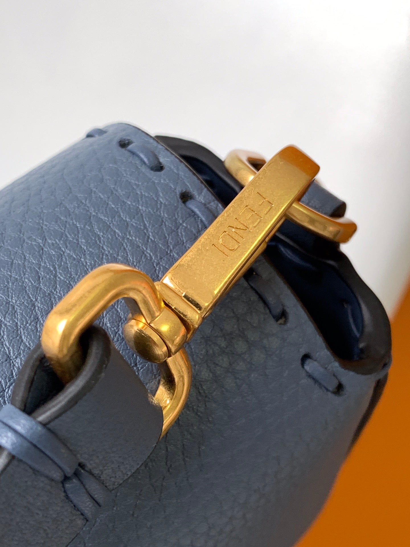 Fend Baguette 27 Bag Blue Calfskin Ghw mysite