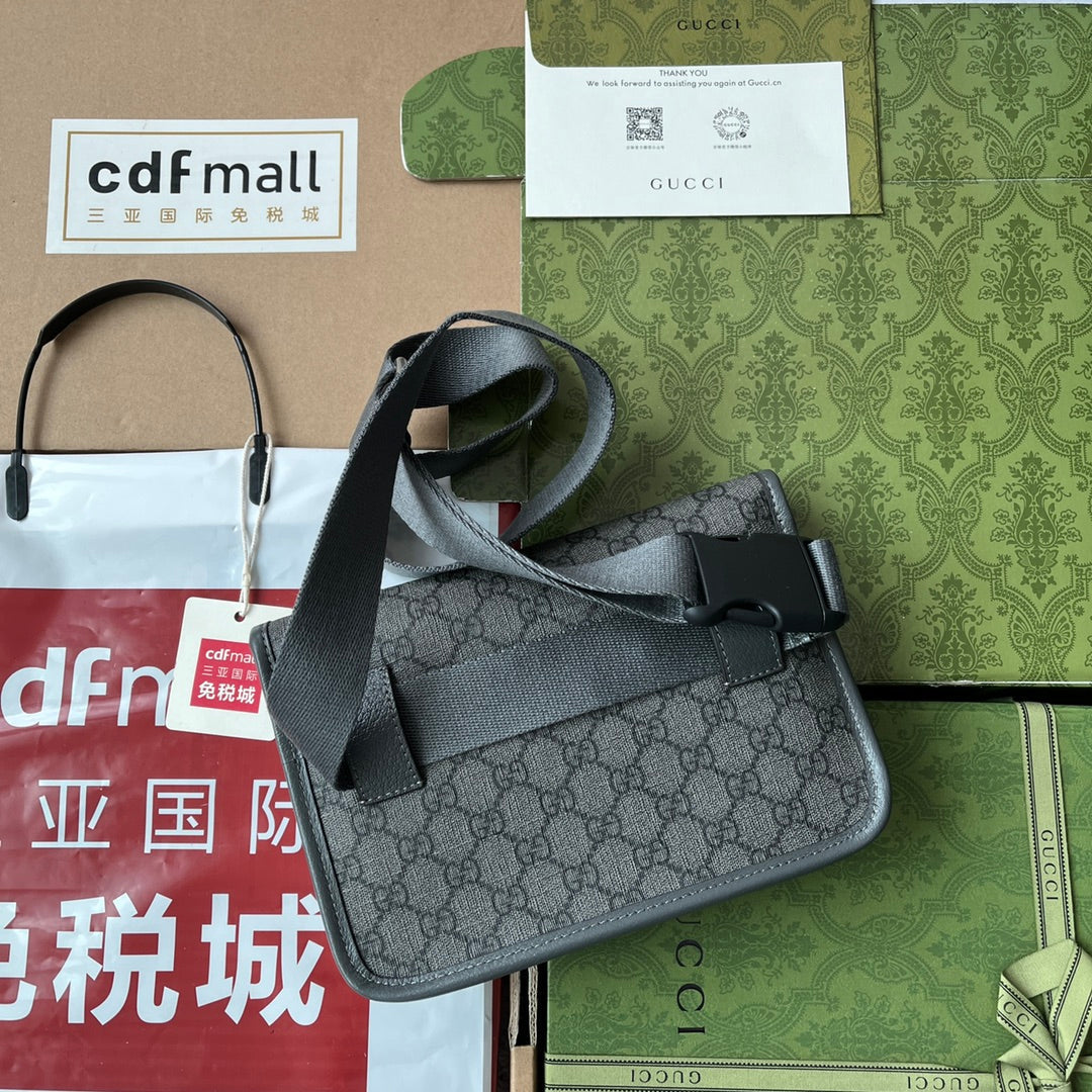 Gucci Waist Bag Grey Canvas 239995