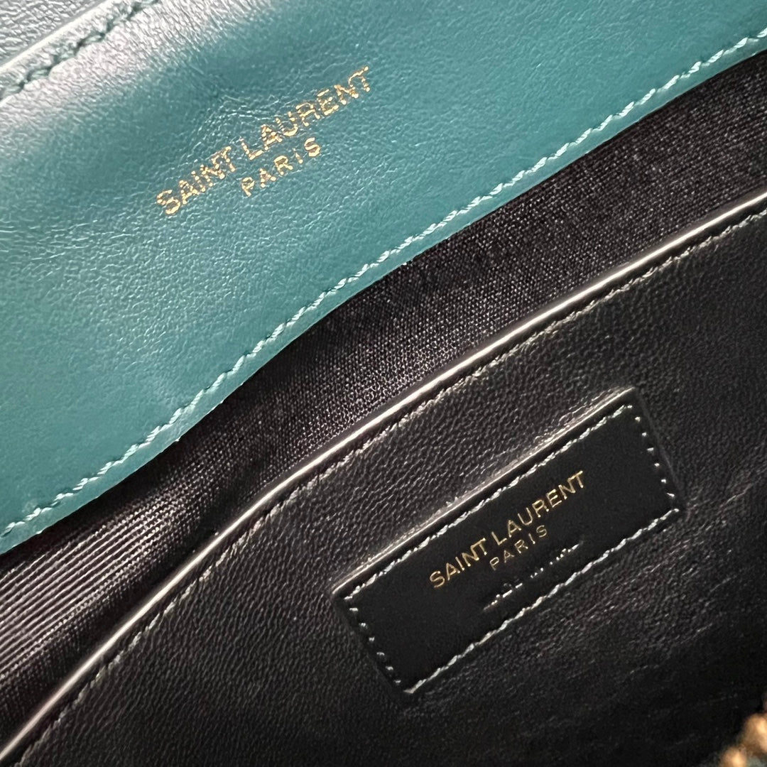 LOULOU SMALL 25 IN DEEP JUNGLE GREEN LAMBSKIN GOLD HARDWARE mysite