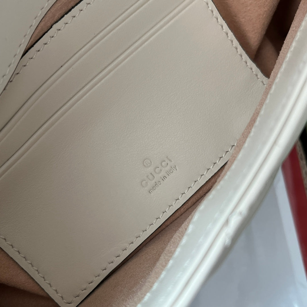 gg marmont 21cm white calfskin gold hardware mysite