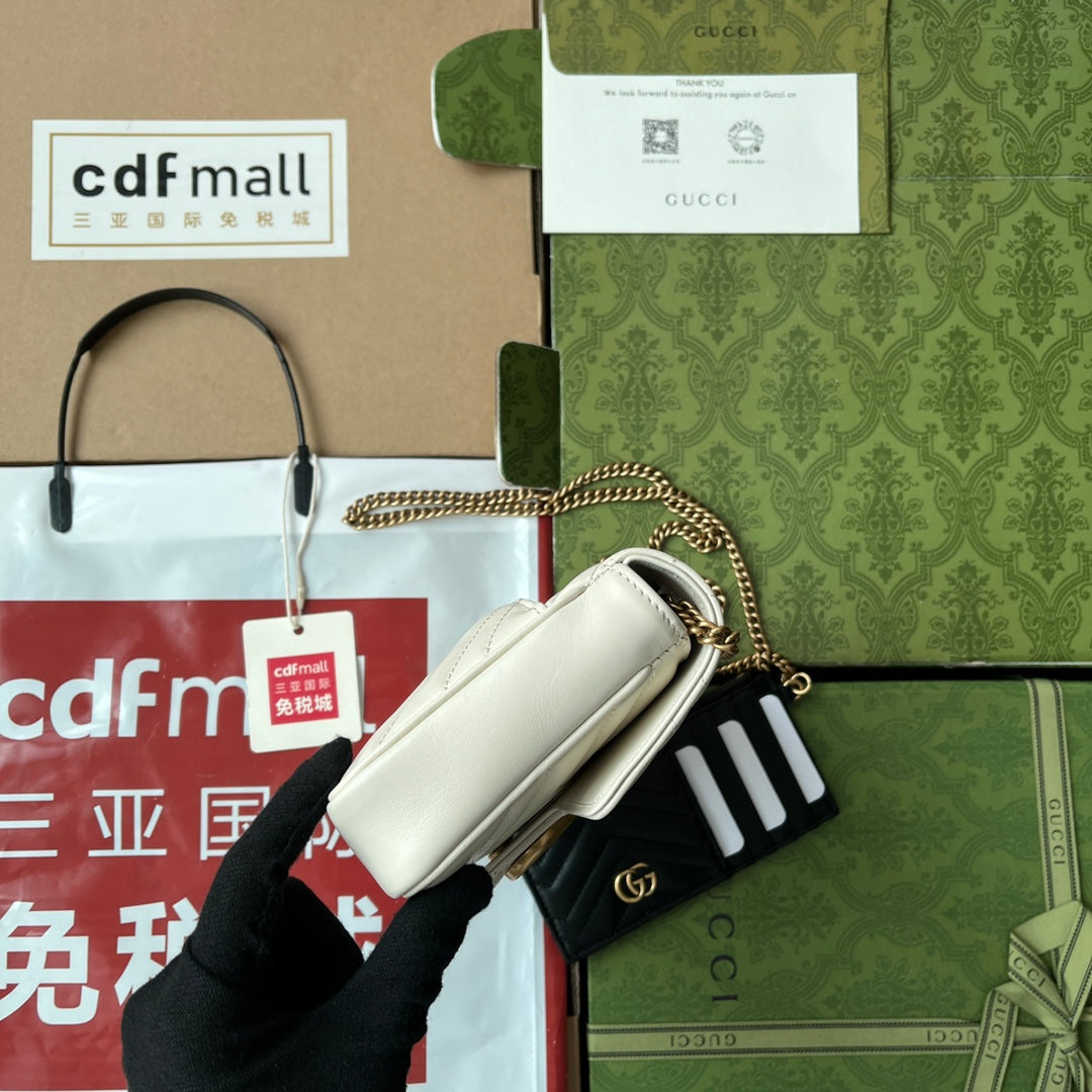 gg marmont 21cm white calfskin gold hardware mysite