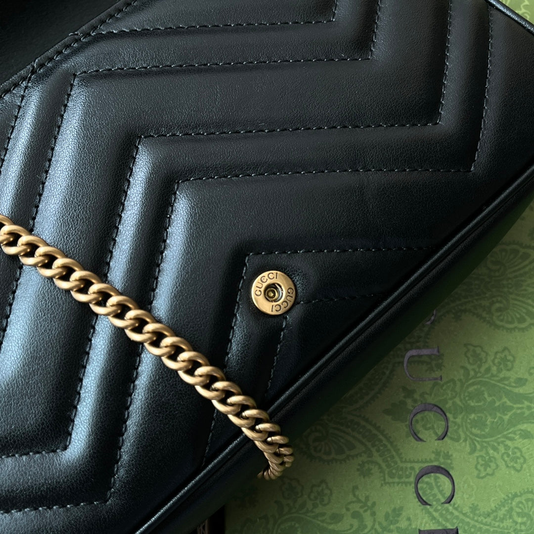 gg marmont 21cm black calfskin gold hardware mysite