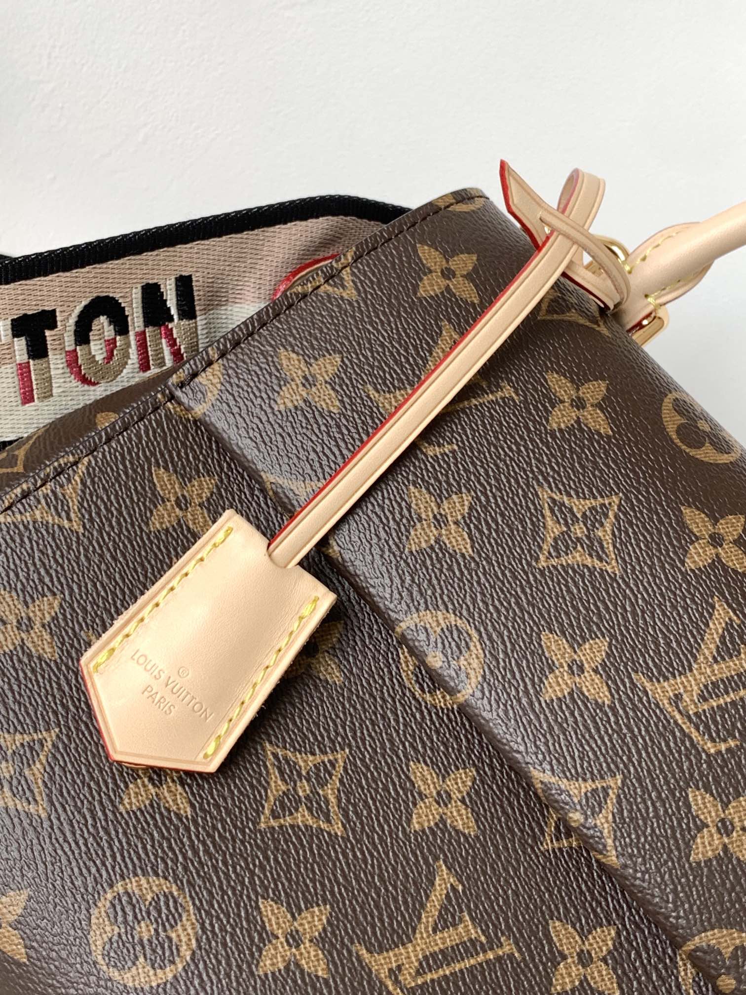 LV Cluny BB Bag Brown Monogram Canvas Beige Cowhide 268760 mysite