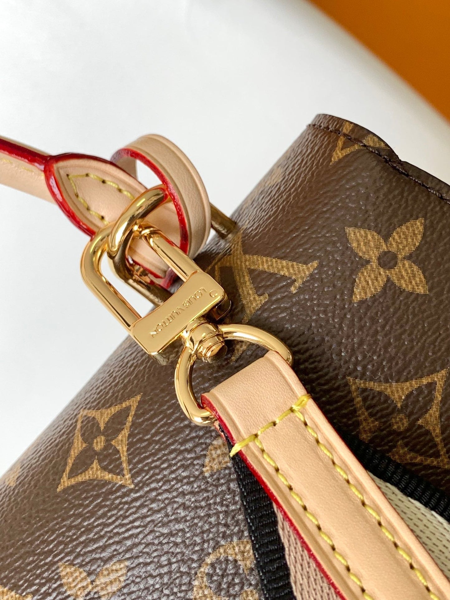 LV Cluny BB Bag Brown Monogram Canvas Beige Cowhide 268760 mysite