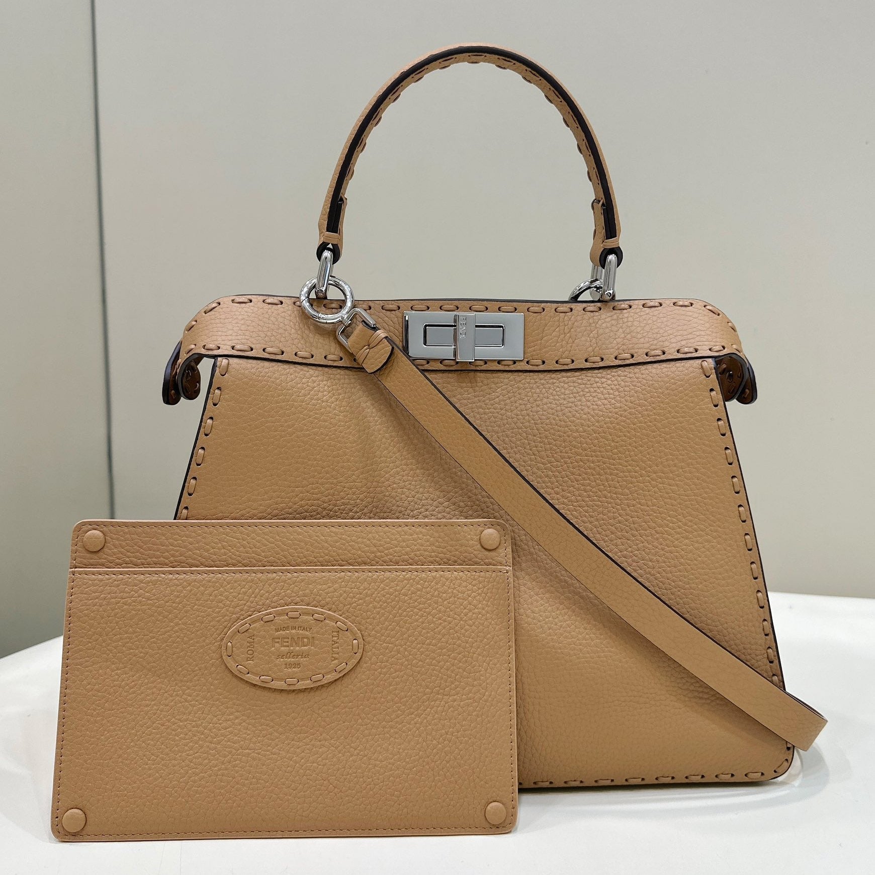 PEEKABOO ISEEU 33 IN CIDER BROWN GRAINED CALFSKIN SILVER HARDWARE mysite