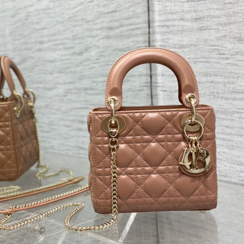 mini lady 17 pinkish brown lambskin mysite