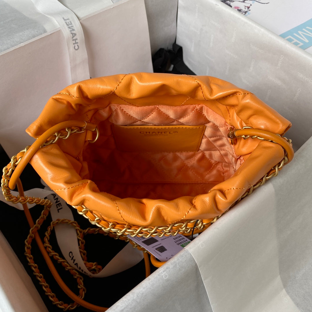 CC 24S Hobo 22 Bag 20cm Orange Lambskin mysite