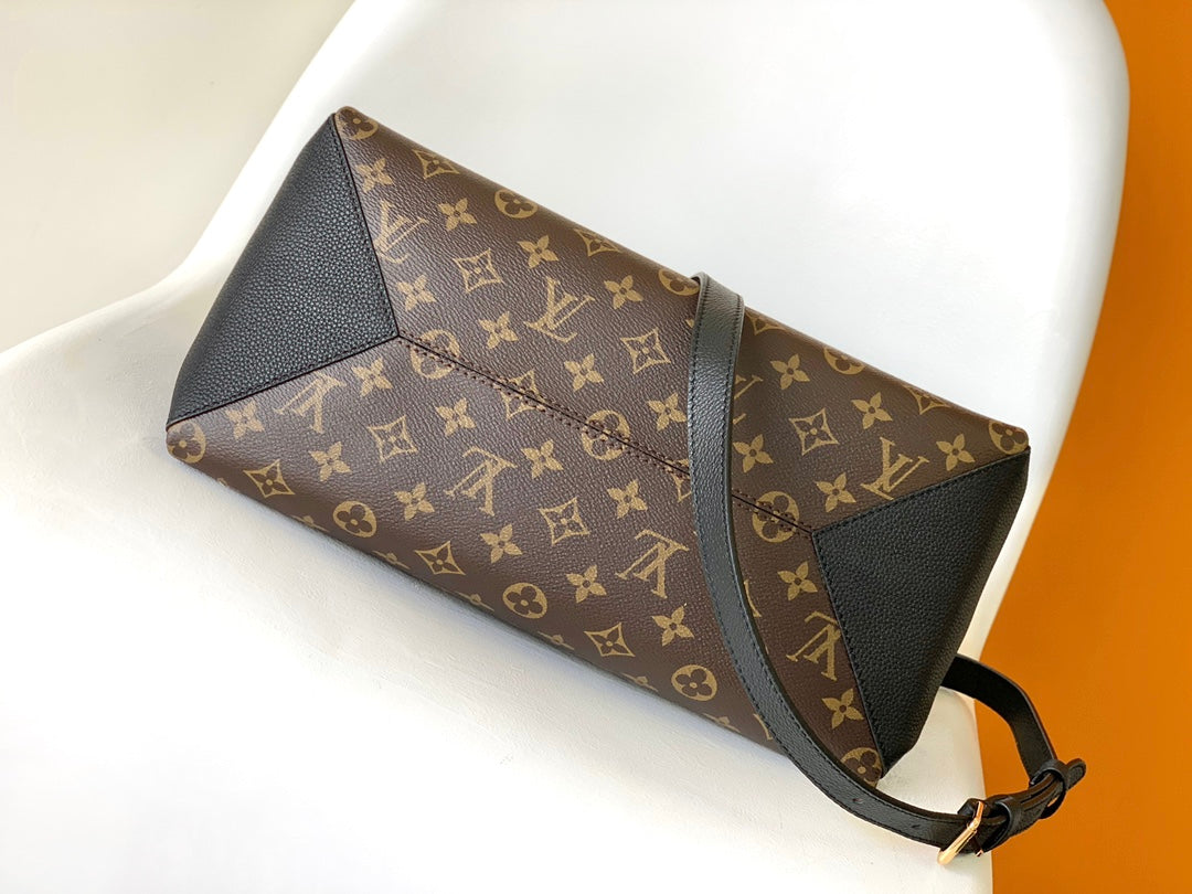 LV Opéra Handbag 36cm Brown Black Monogram Canvas & Cowhide GHW mysite