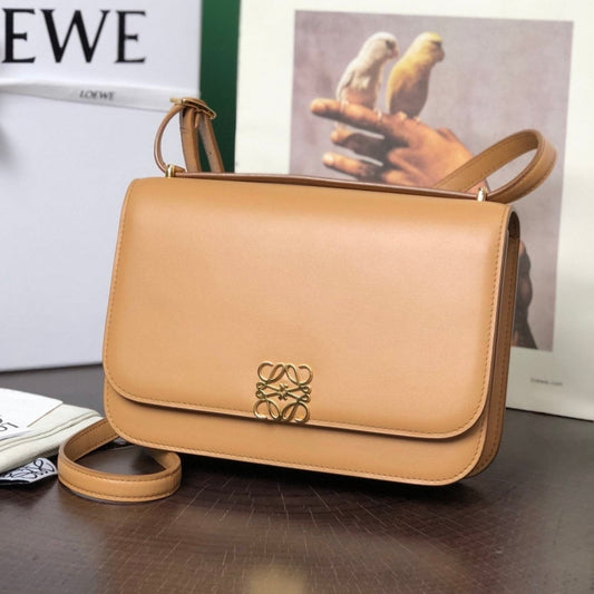 LOE GOYA BAG 23 IN COPPER BROWN CALFSKIN mysite