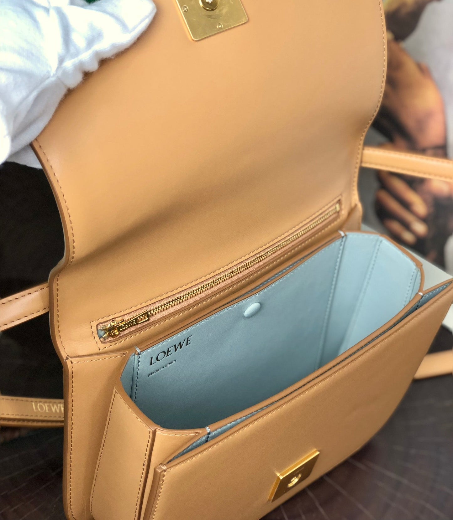 LOE GOYA BAG 23 IN COPPER BROWN CALFSKIN mysite