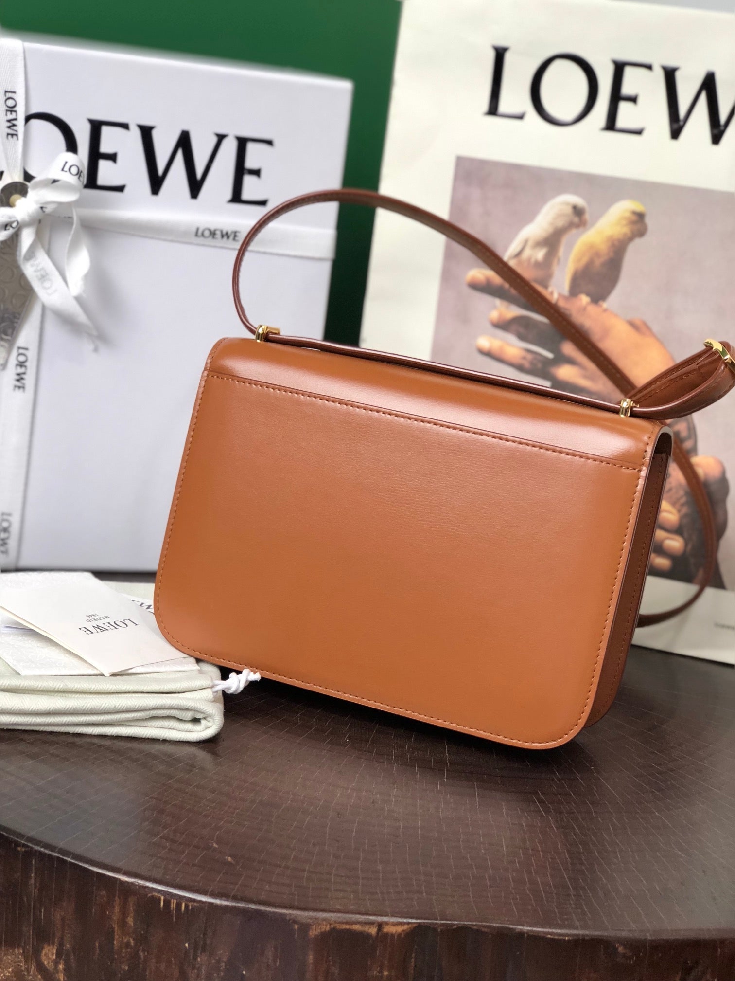 LOE GOYA BAG 23 IN WARM DESERT SILK CALFSKIN mysite