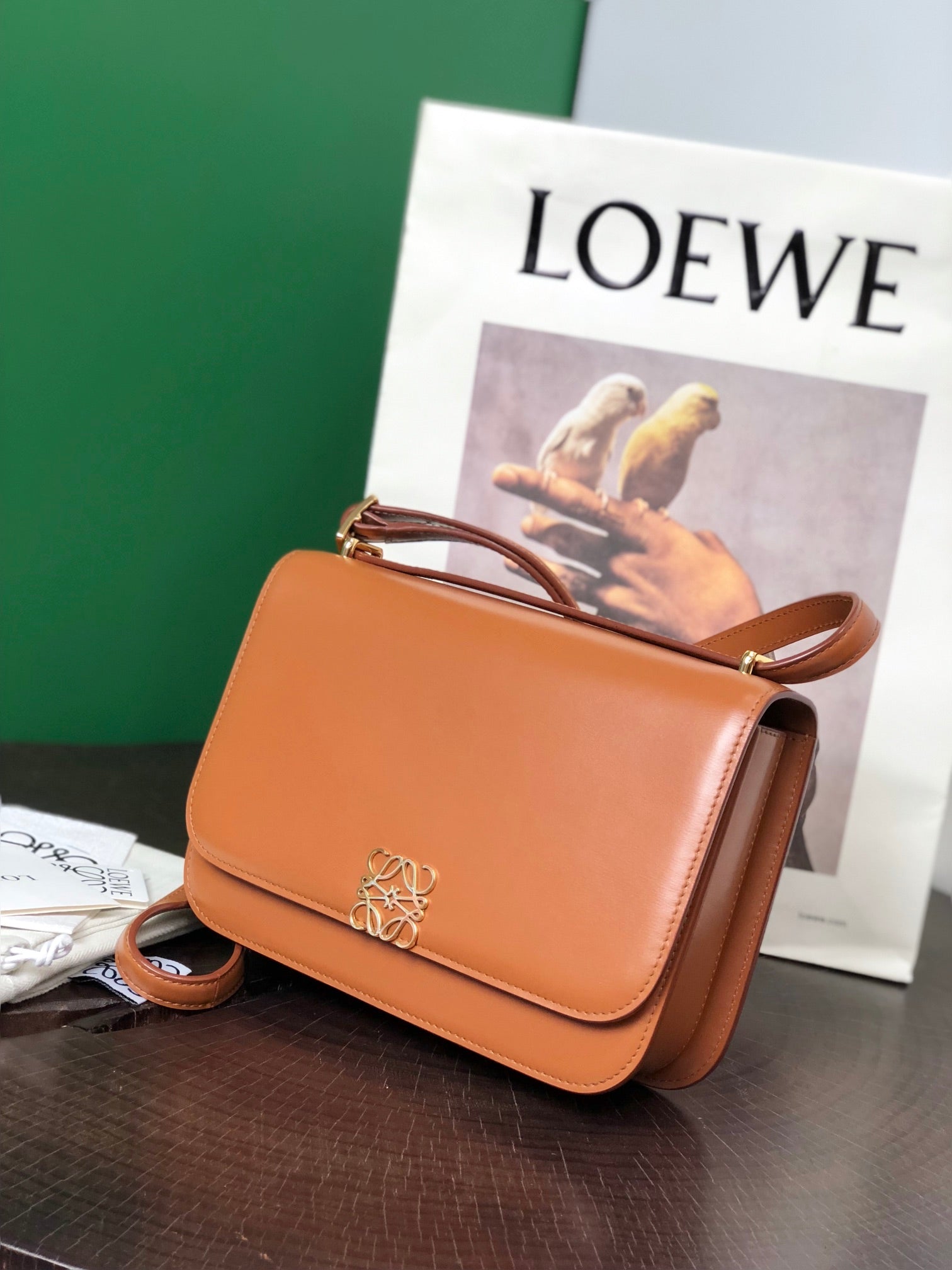 LOE GOYA BAG 23 IN WARM DESERT SILK CALFSKIN mysite