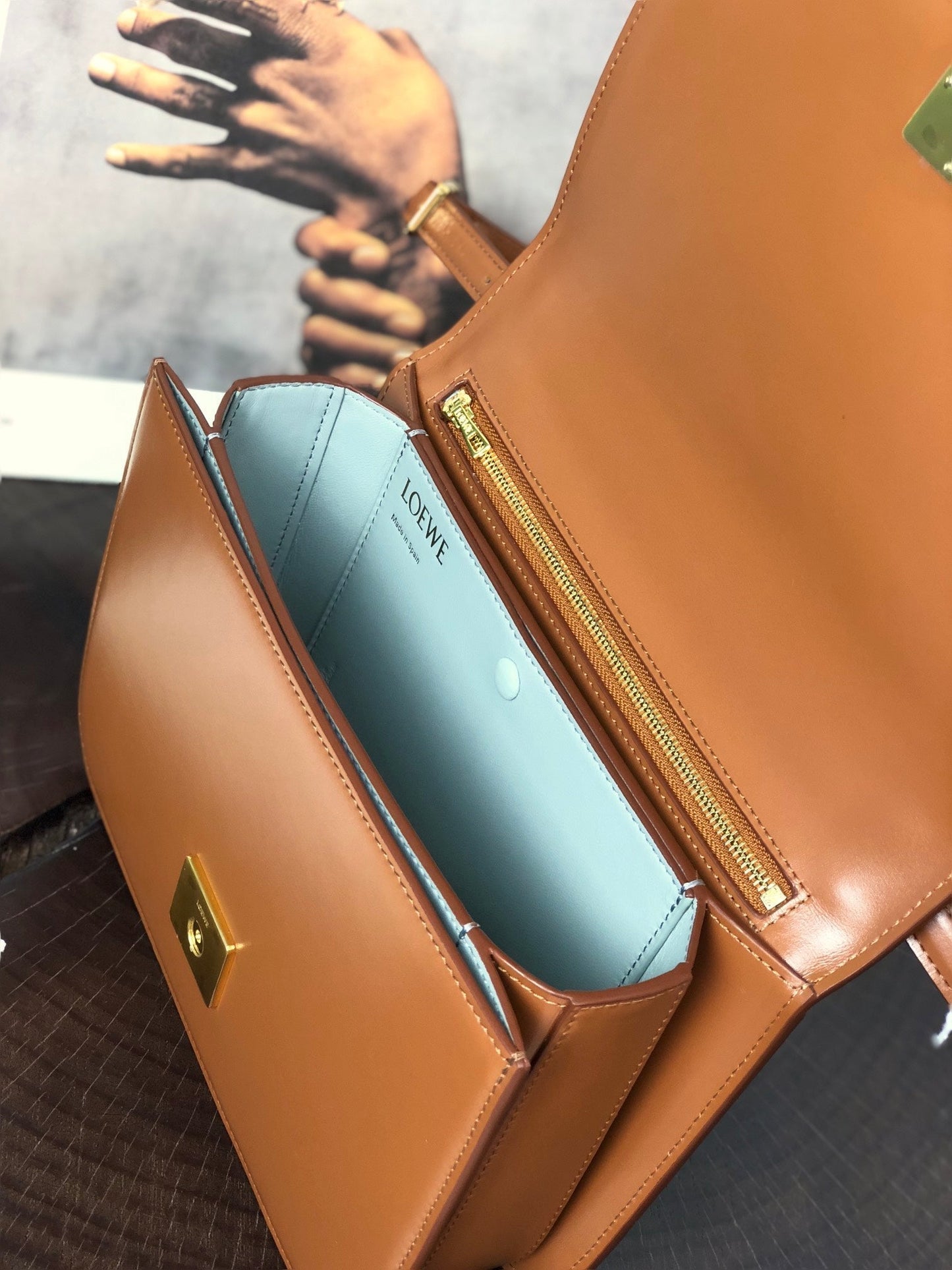 LOE GOYA BAG 23 IN WARM DESERT SILK CALFSKIN mysite