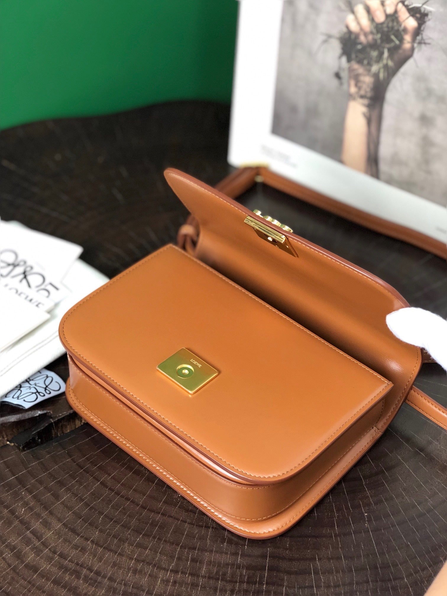 LOE GOYA BAG 23 IN WARM DESERT SILK CALFSKIN mysite