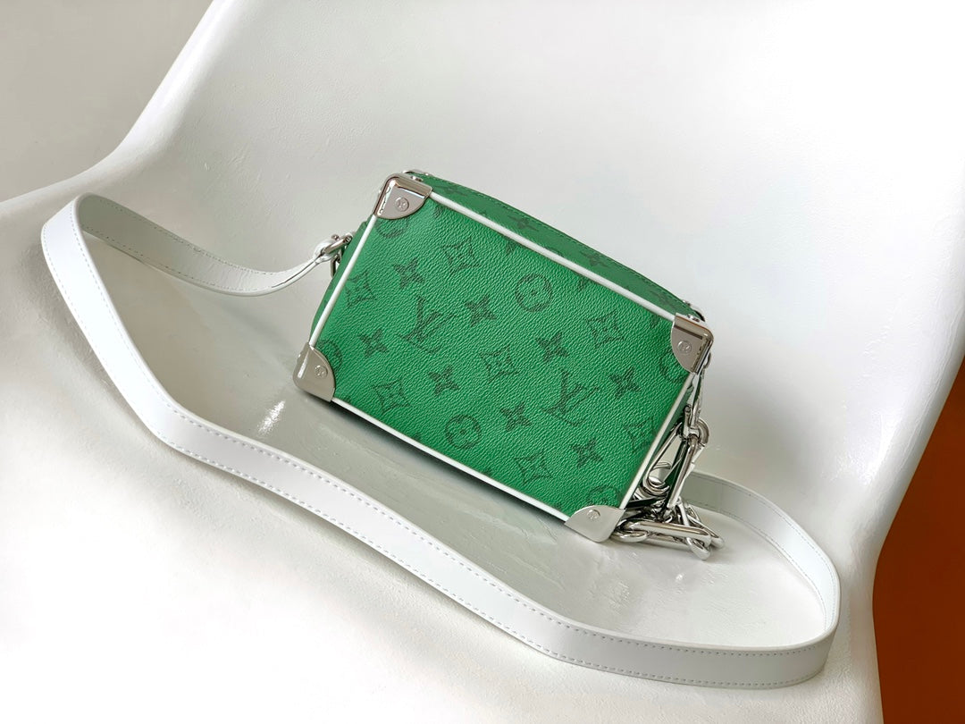 Lv M80816 Mini Soft Trunk 18.5 Green Monogram Canvas HW mysite