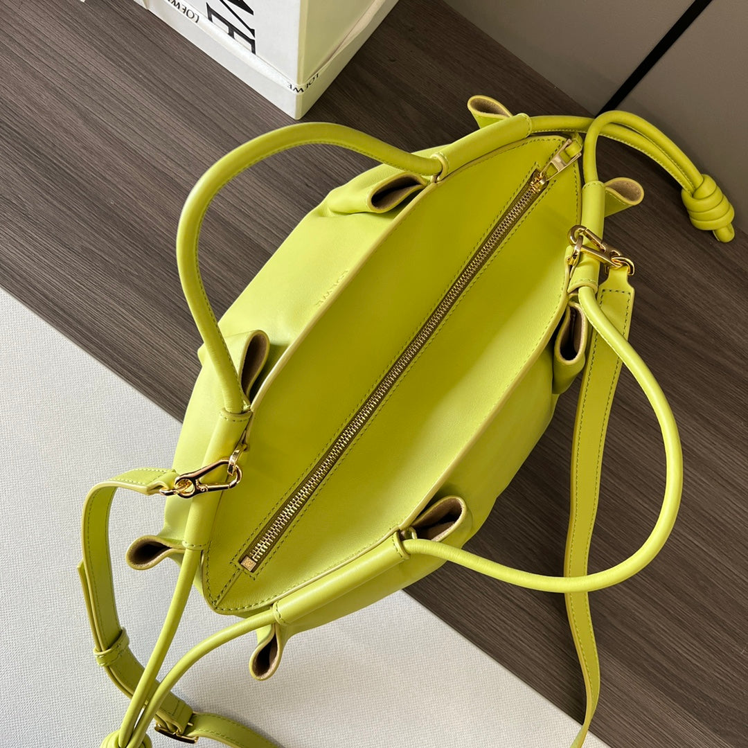 PASEO DUMPLING 31 BAG IN NEON YELLOW NAPPA CALFSKIN mysite
