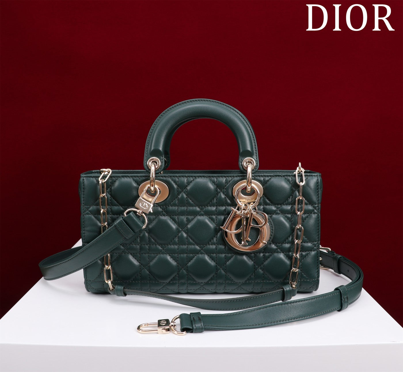 medium lady d-joy 26 dark green lambskin mysite