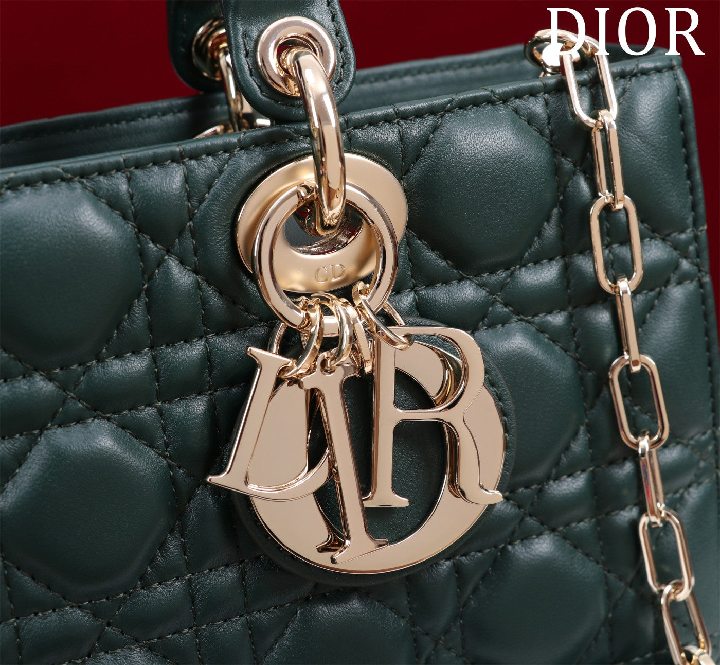 medium lady d-joy 26 dark green lambskin mysite