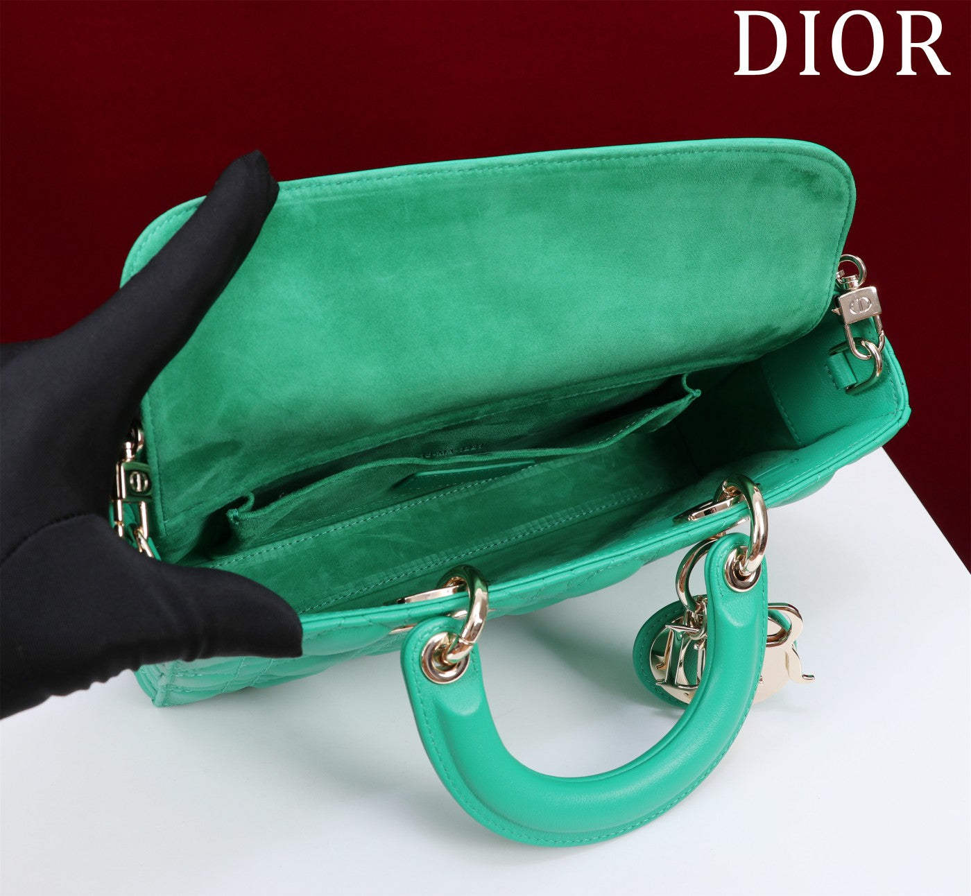 medium lady d-joy 26 jade green lambskin mysite
