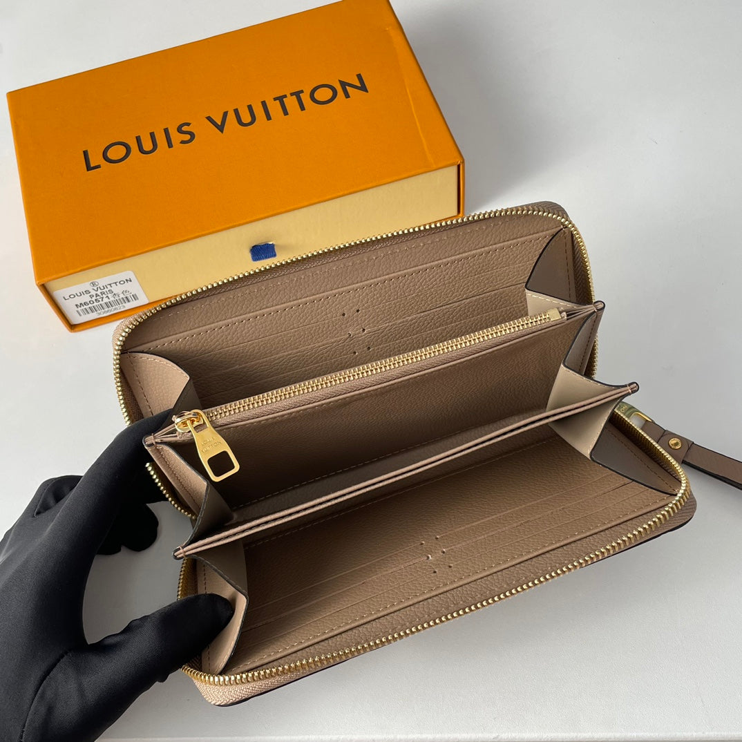 LV M60571 Zippy Wallet Tourterelle Monogram Empreinte Leather 221620 mysite