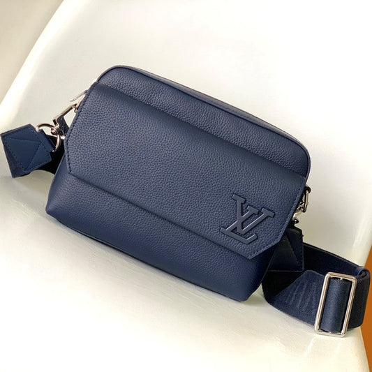 LV Fastline Messenger Bag 23.5 Blue Cowhide HW mysite