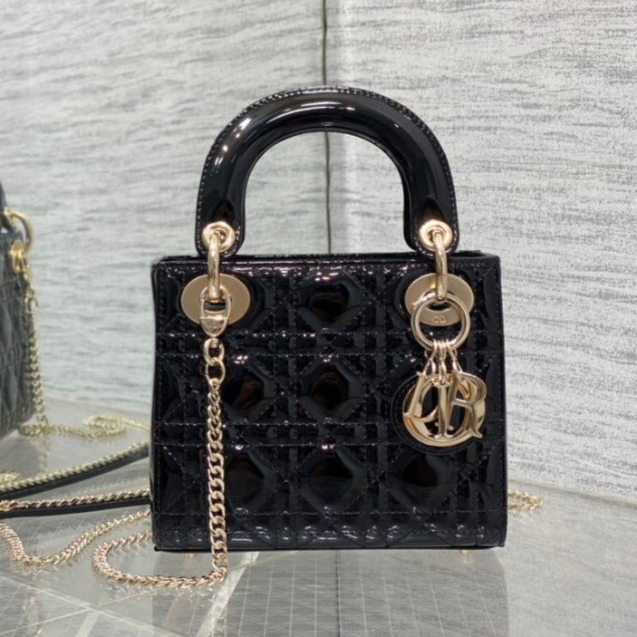 mini lady 17 black patent calfskin mysite