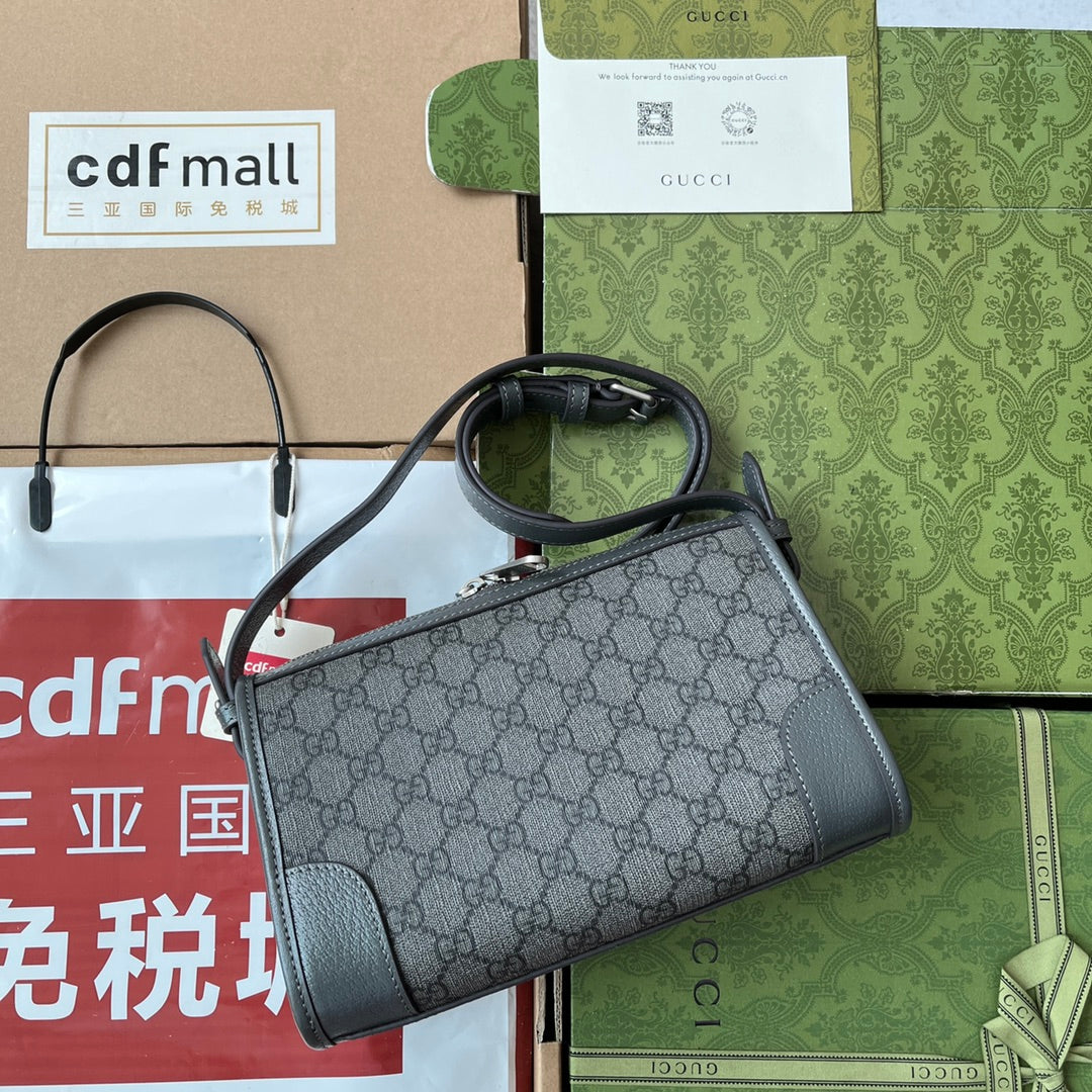 Gucci Messenger Bag 35 Grey Canvas 240021 mysite