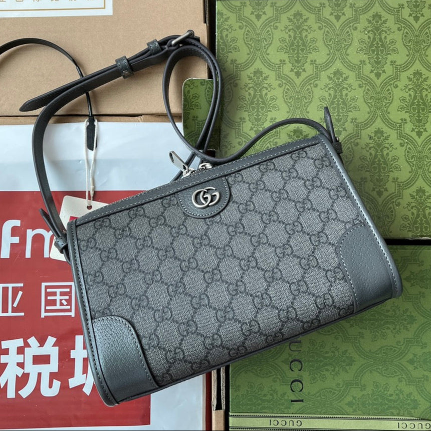 Gucci Messenger Bag 35 Grey Canvas 240021 mysite