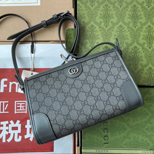 Gucci Messenger Bag 35 Grey Canvas 240021 mysite