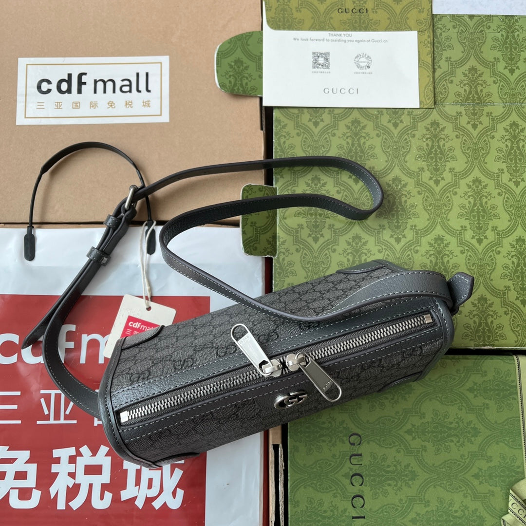 Gucci Messenger Bag 35 Grey Canvas 240021 mysite