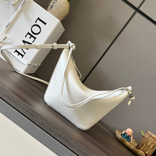LOE LUNA HOBO 28 BAG IN WHITE CALFSKIN mysite