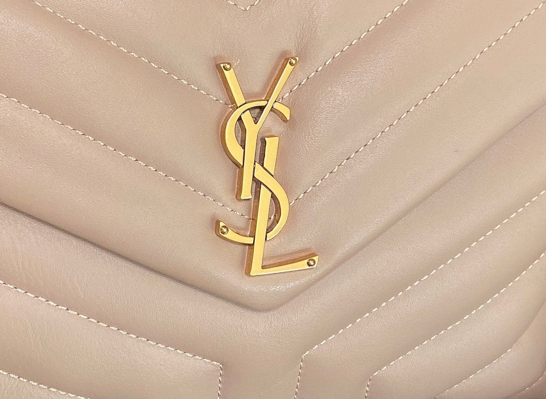 LOULOU PUFFER SMALL 25CM DARK BEIGE QUILTED LAMBSKIN mysite